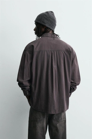 Black / Brown | 6987/375/099 - Zara Рубашка RELAXED FIT в клетку