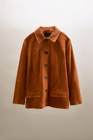 Купить Zara Куртка из 100% замши