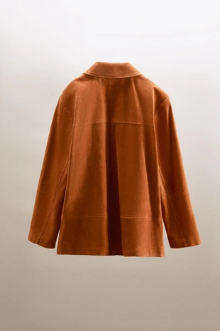 Burnt orange | 4341/777/614 - Zara Куртка из 100% замши