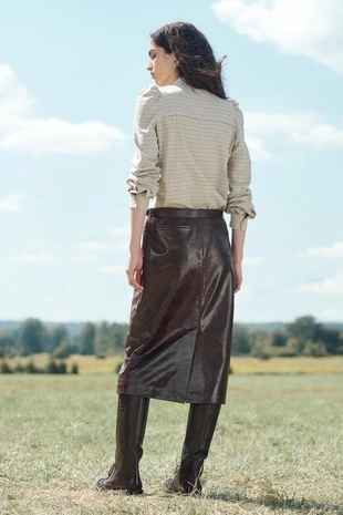 Brown | 4000/610/700 - Zara Кожаные ботинки до колена LIMITED EDITION в стиле броги