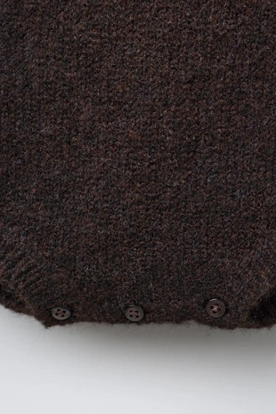 Вязаный комбинезон с кружевом и шерстью- Заказать в России