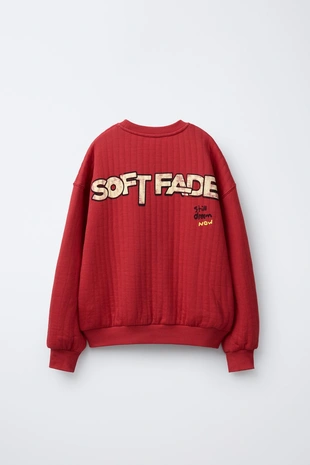 Red | 4805/692/600 - Zara Стеганая толстовка