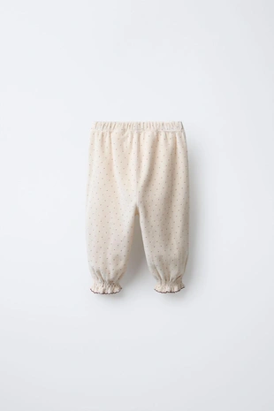 Купить Zara Бархатные брюки BAGGY в горошек