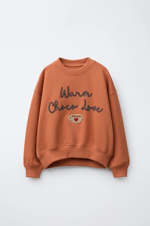 Купить Zara Толстовка с вышитым текстом