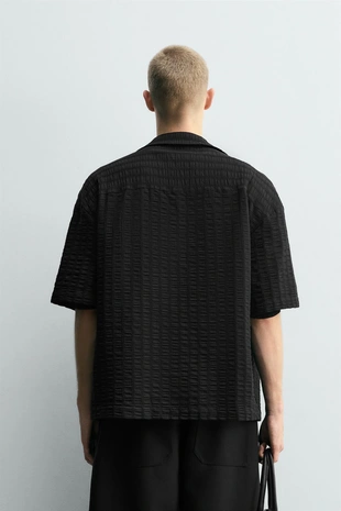 Рубашка в полоску с текстурой- Заказать в России