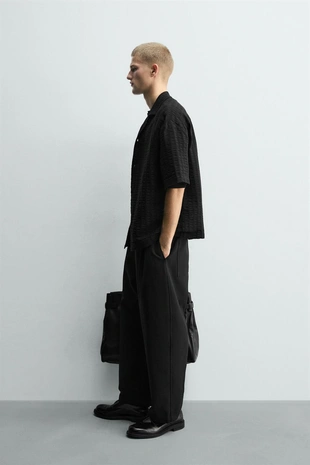 Рубашка в полоску с текстурой- Заказать в России