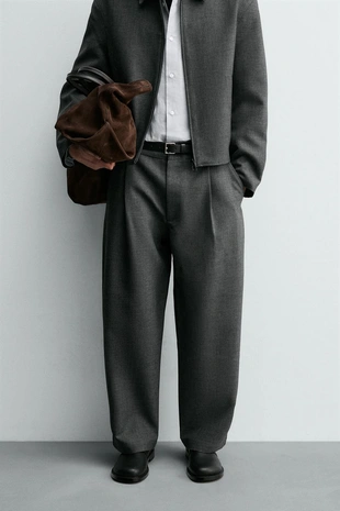 Брюки BALLOON FIT с защипами- Заказать в России