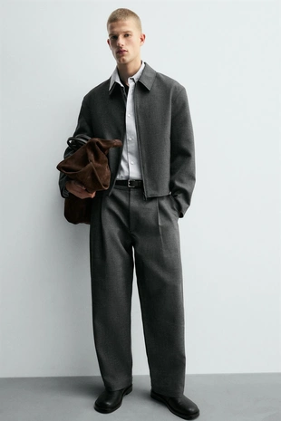 Брюки BALLOON FIT с защипами- Заказать в России