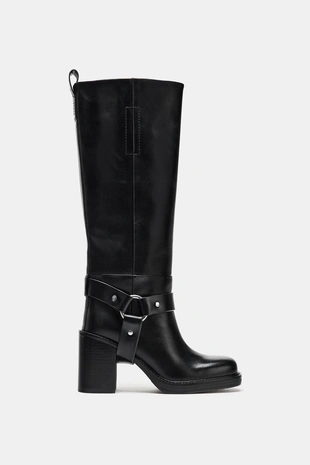 Купить Zara Кожаные ботинки с пряжками
