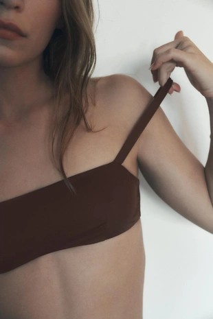 Атласный бралетт бандо- Заказать в России