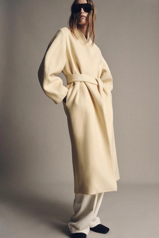 Пальто оверсайз из смесовой шерсти — ZW COLLECTION- Заказать в России