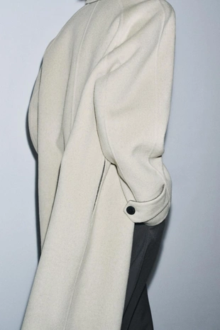 Длинное пальто из смесовой шерсти — ZW COLLECTION LIMITED EDITION- Заказать в России