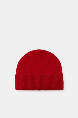Red | 3739/317/600 - Zara Шапка бини в рубчик