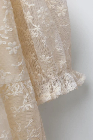 Ecru | 4786/566/712 - Zara Платье из полупрозрачной ткани с вышивкой