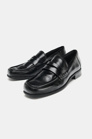 Купить Zara Кожаные лоферы