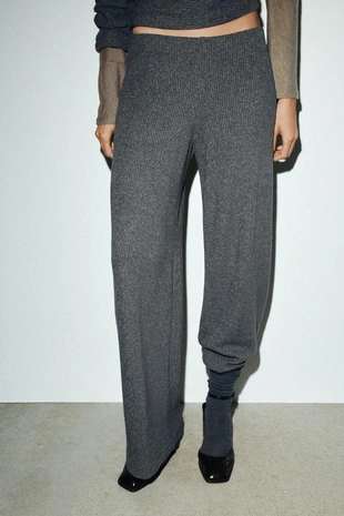 Купить Zara Широкие брюки из мягкой ткани