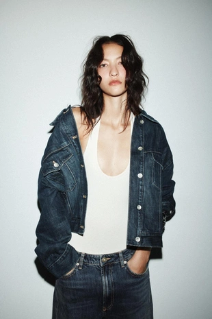 Купить Zara Бесшовное боди с горловиной халтер