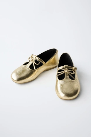 Gold | 6503/730/091 - Zara Балетки с бантом