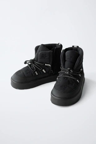 Black | 6102/730/800 - Zara Снежные ботинки с водоотталкивающим покрытием