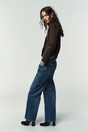 Трикотажный блейзер с декоративными пуговицами- Заказать в России