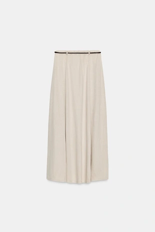 Трикотажная юбка с ремнем