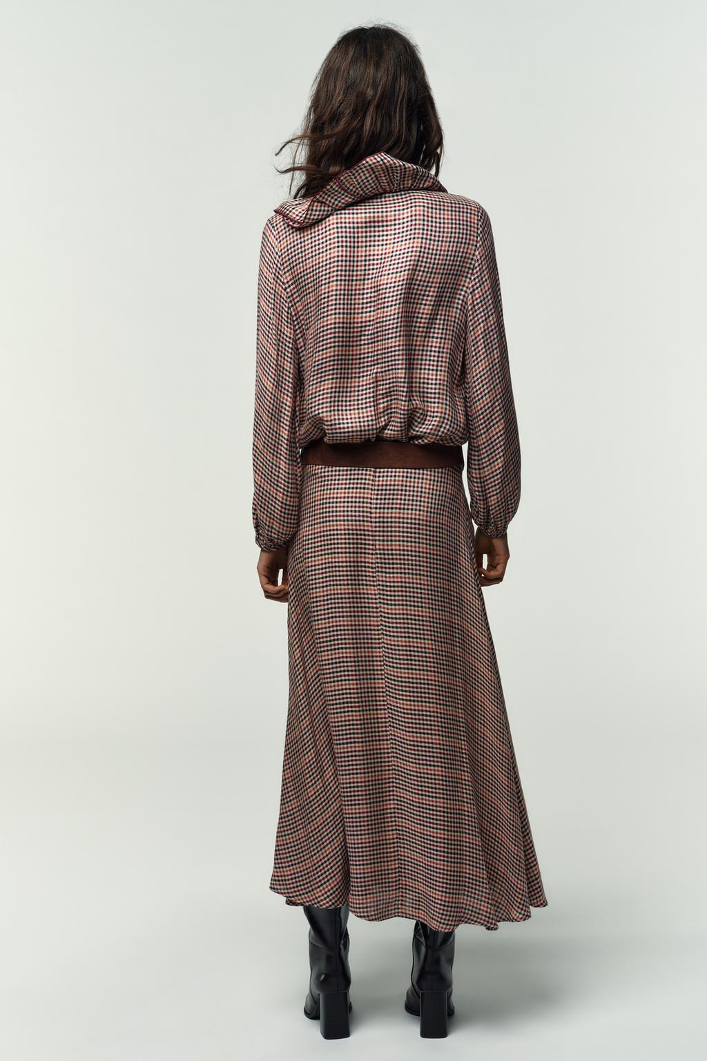 ЮБКА В КЛЕТКУ С РЕМНЕМ