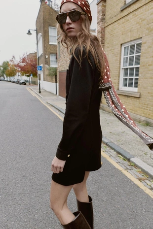 Купить Zara Платье из крепа облегающего кроя