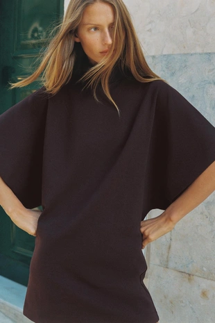 Wine | 2335/660/660 - Zara Мини-платье из интерлока