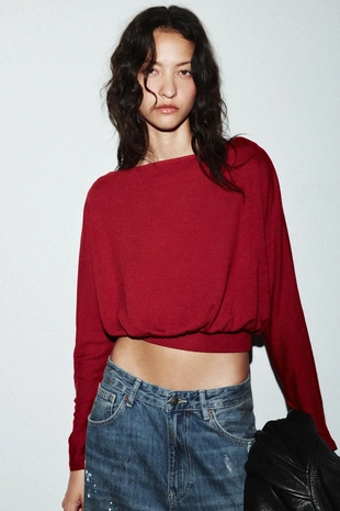 Купить Zara Мягкий свитер с длинными рукавами
