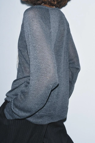 Anthracite grey | 5644/943/807 - Zara Джемпер в стиле рустик с длинными рукавами