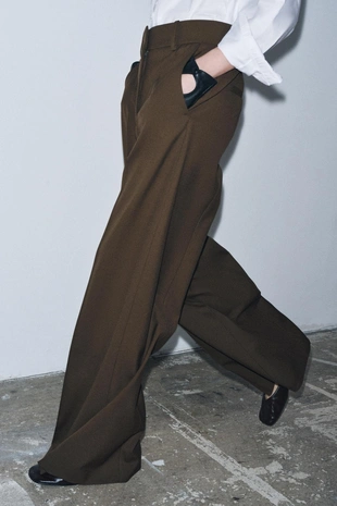 Купить Zara Брюки с высокой посадкой — ZW COLLECTION
