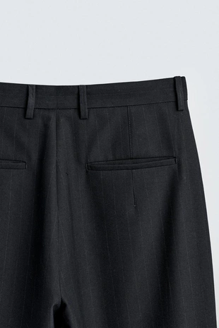 Navy blue | 0706/950/401 - Zara Брюки RELAXED FIT со складками