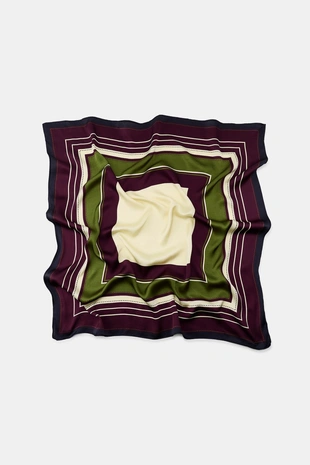 Платок в полоску с принтом- Заказать в России