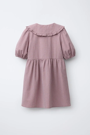 Платье в клетку виши с круглым воротником- Заказать в России