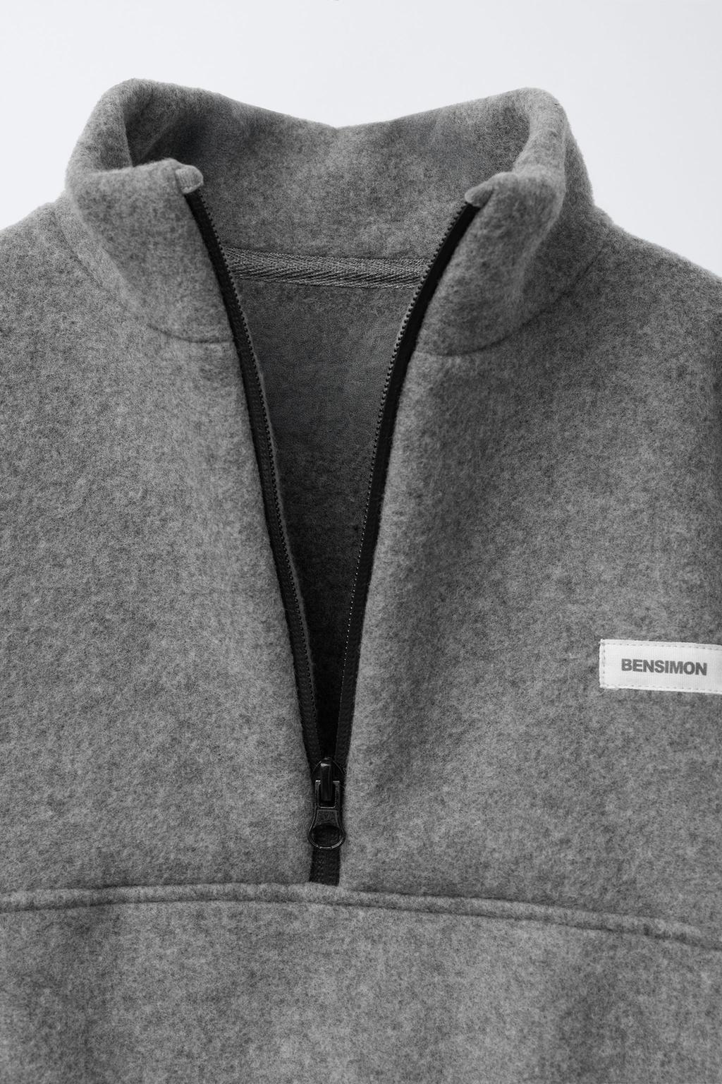ТОЛСТОВКА ИЗ ПОЛАРФЛИСА BENSIMON ® X ZARA С НАШИВКОЙ