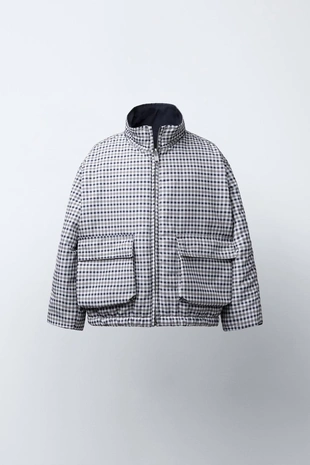 Двусторонняя куртка в клетку WATER REPELLENT BENSIMON ® X ZARA- Заказать в России