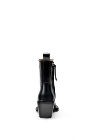 Black | 1135/610/800 - Zara Кожаные ботильоны в ковбойском стиле LIMITED EDITION