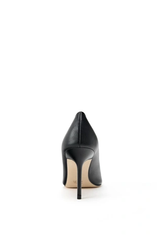 Black | 1259/610/800 - Zara Туфли на каблуке из кожи лимитированная серия