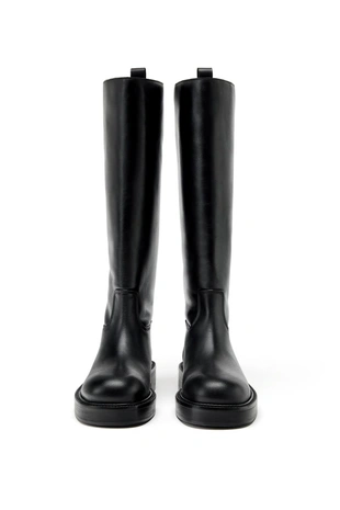 Black | 1032/610/800 - Zara Кожаные сапоги — LIMITED EDITION