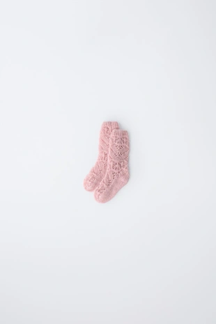Купить Zara Носки из толстого вязаного шерстяного мохера и альпаки