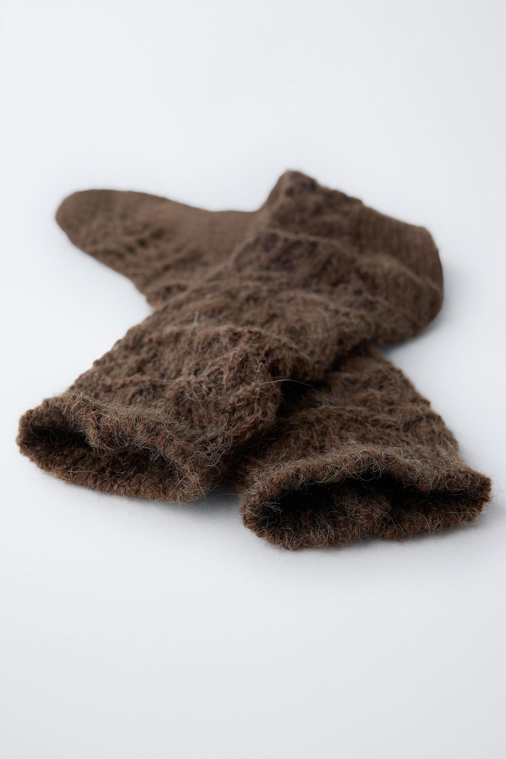 Носки из толстого вязаного шерстяного и альпака