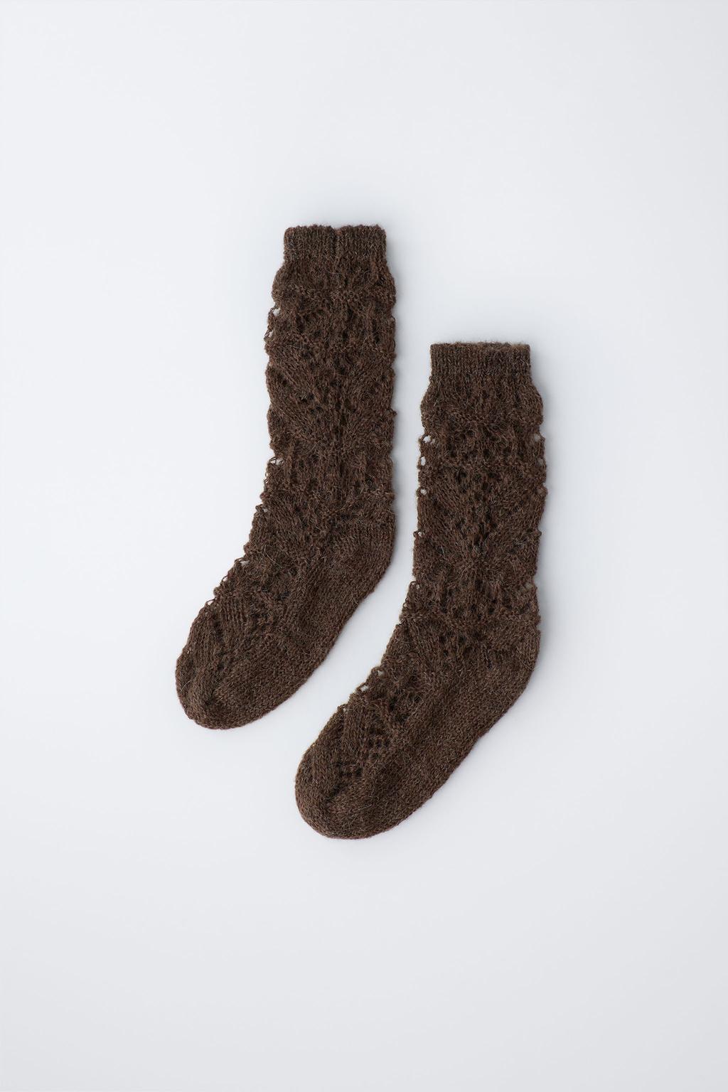 Носки из толстого вязаного шерстяного и альпака