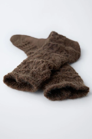 Купить Zara Носки из толстого вязаного шерстяного и альпака