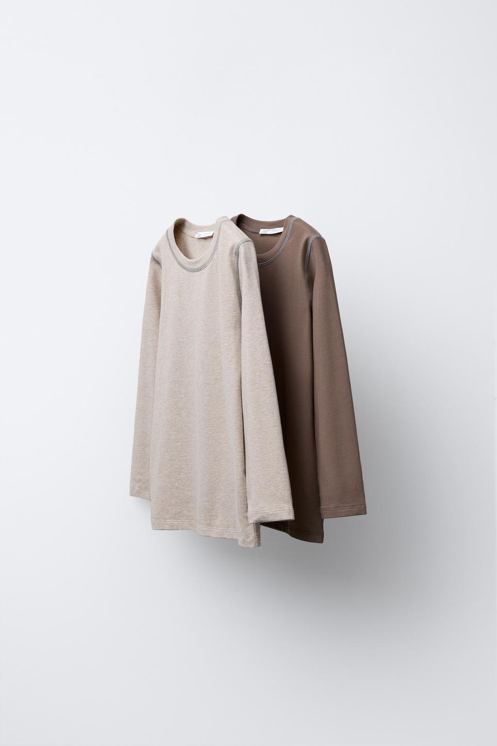 НАБОР ИЗ ДВУХ ФУТБОЛОК ОВЕРЛОК С КОНТРАСТНОЙ ОТДЕЛКОЙ