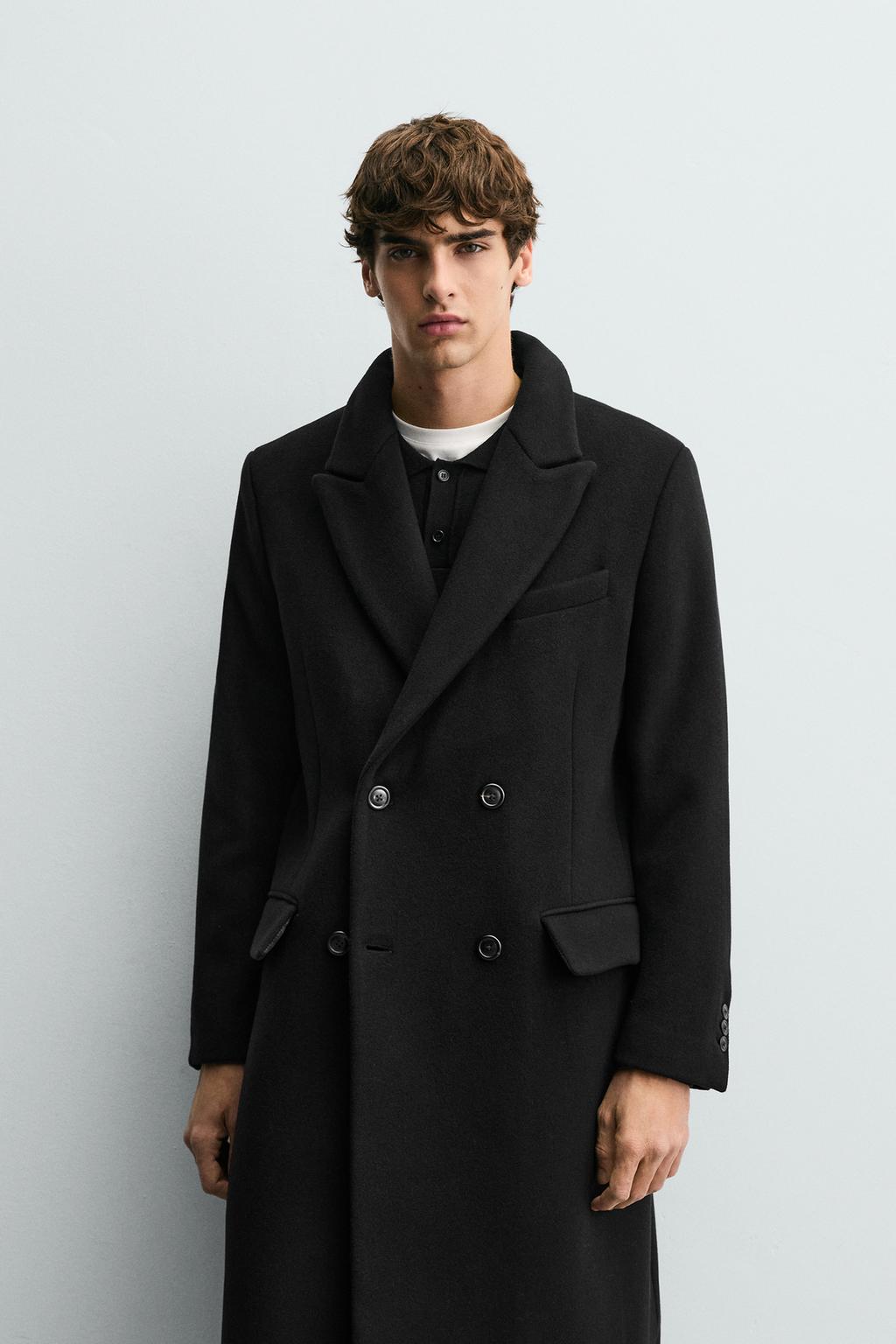 ДВУБОРТНОЕ ПАЛЬТО ИЗ СМЕСОВОЙ ШЕРСТИ MANTECO ®