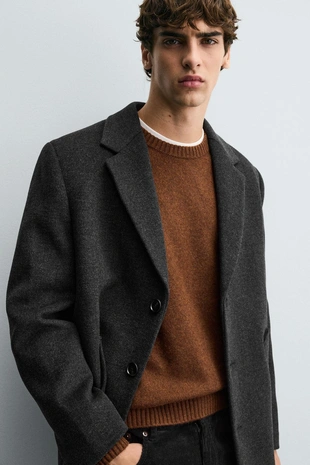 Пальто REGULAR FIT из смесовой шерсти- Заказать в России