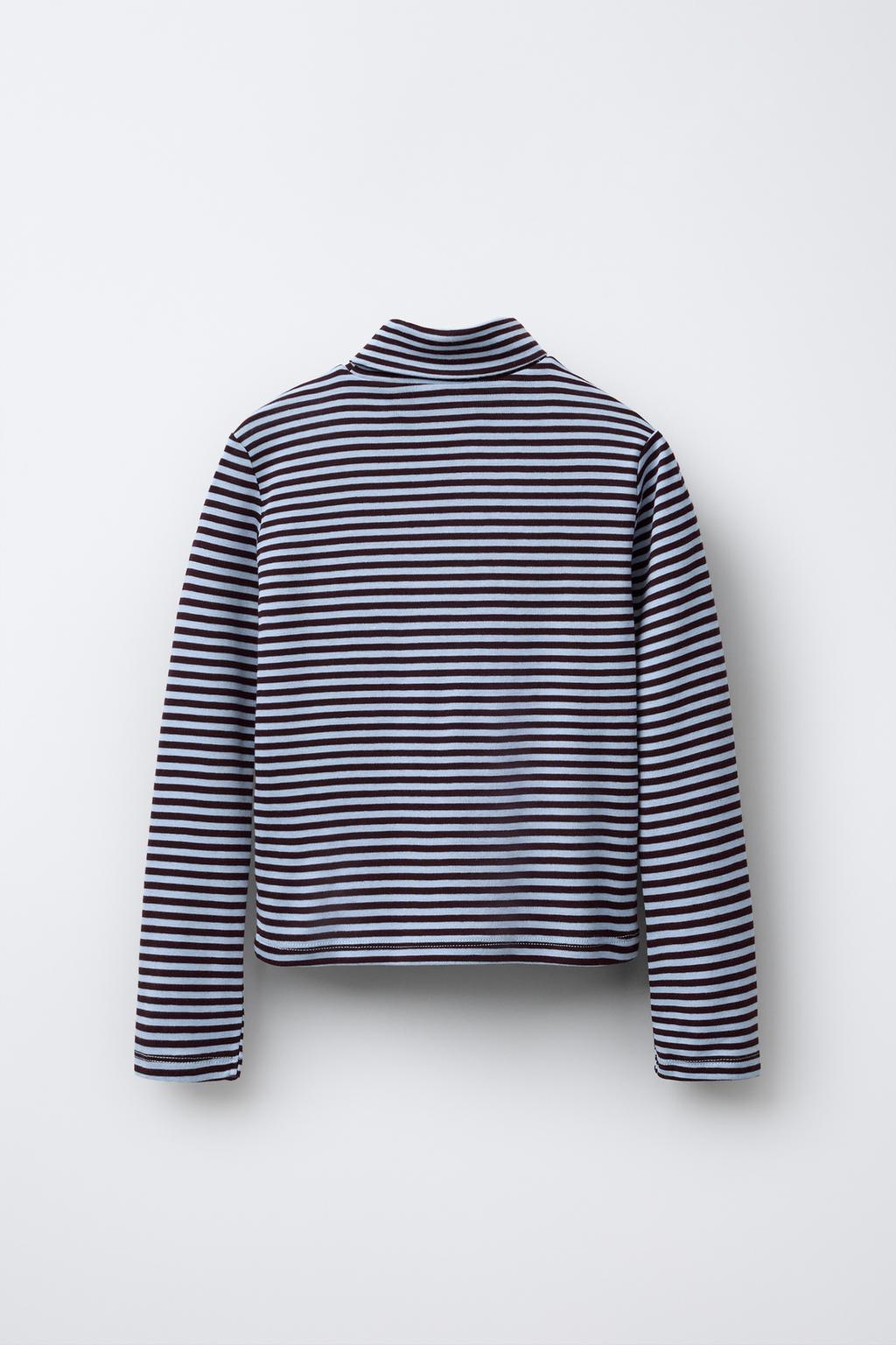 ЛОНГСЛИВ В ПОЛОСКУ С ВОРОТНИКОМ-СТОЙКОЙ BENSIMON ® X ZARA