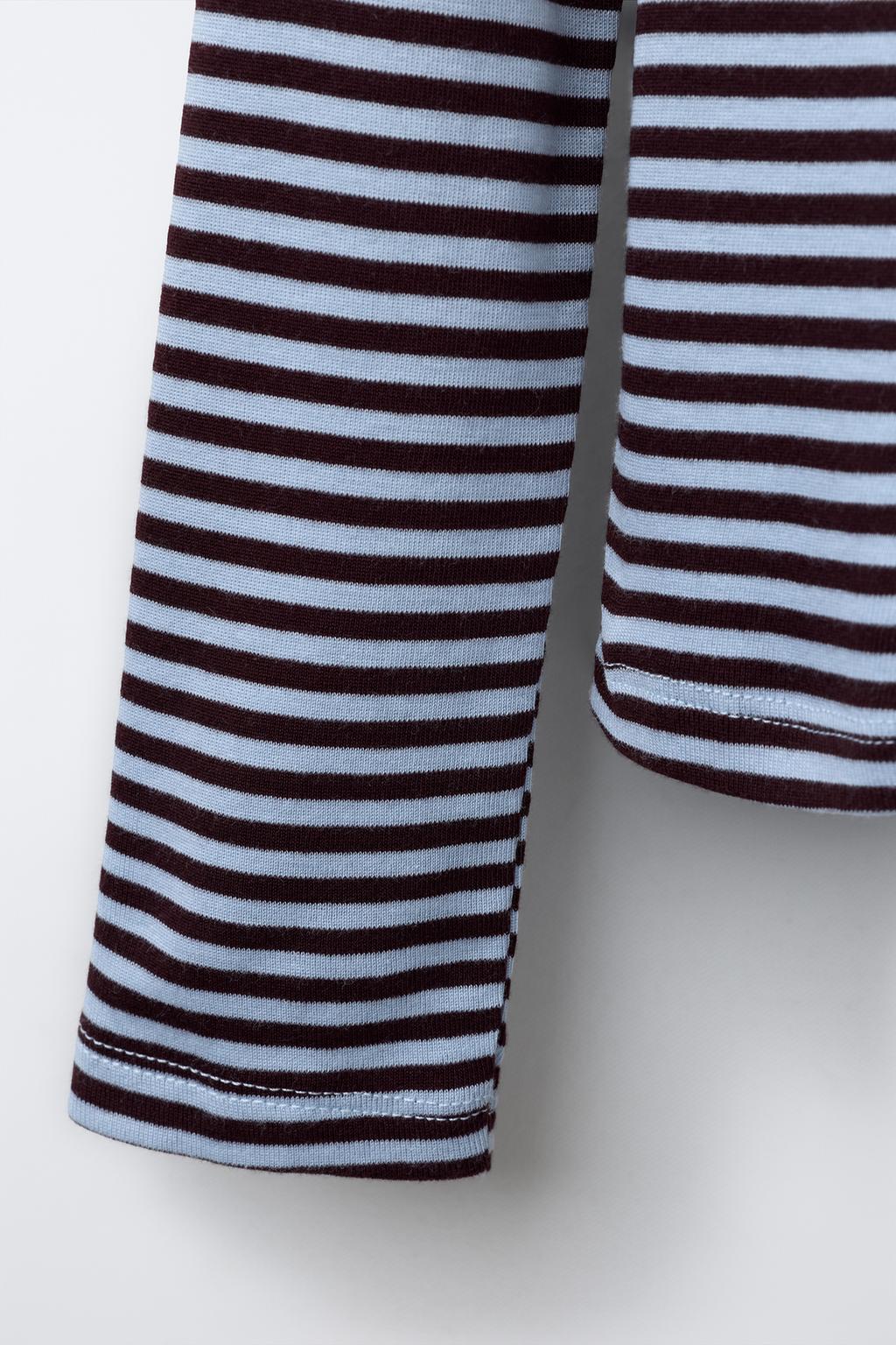 ЛОНГСЛИВ В ПОЛОСКУ С ВОРОТНИКОМ-СТОЙКОЙ BENSIMON ® X ZARA
