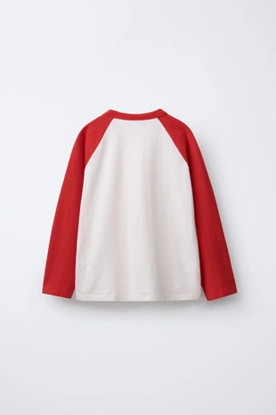 Red | 0377/697/600 - Zara Футболка с рукавами реглан BENSIMON ® X ZARA