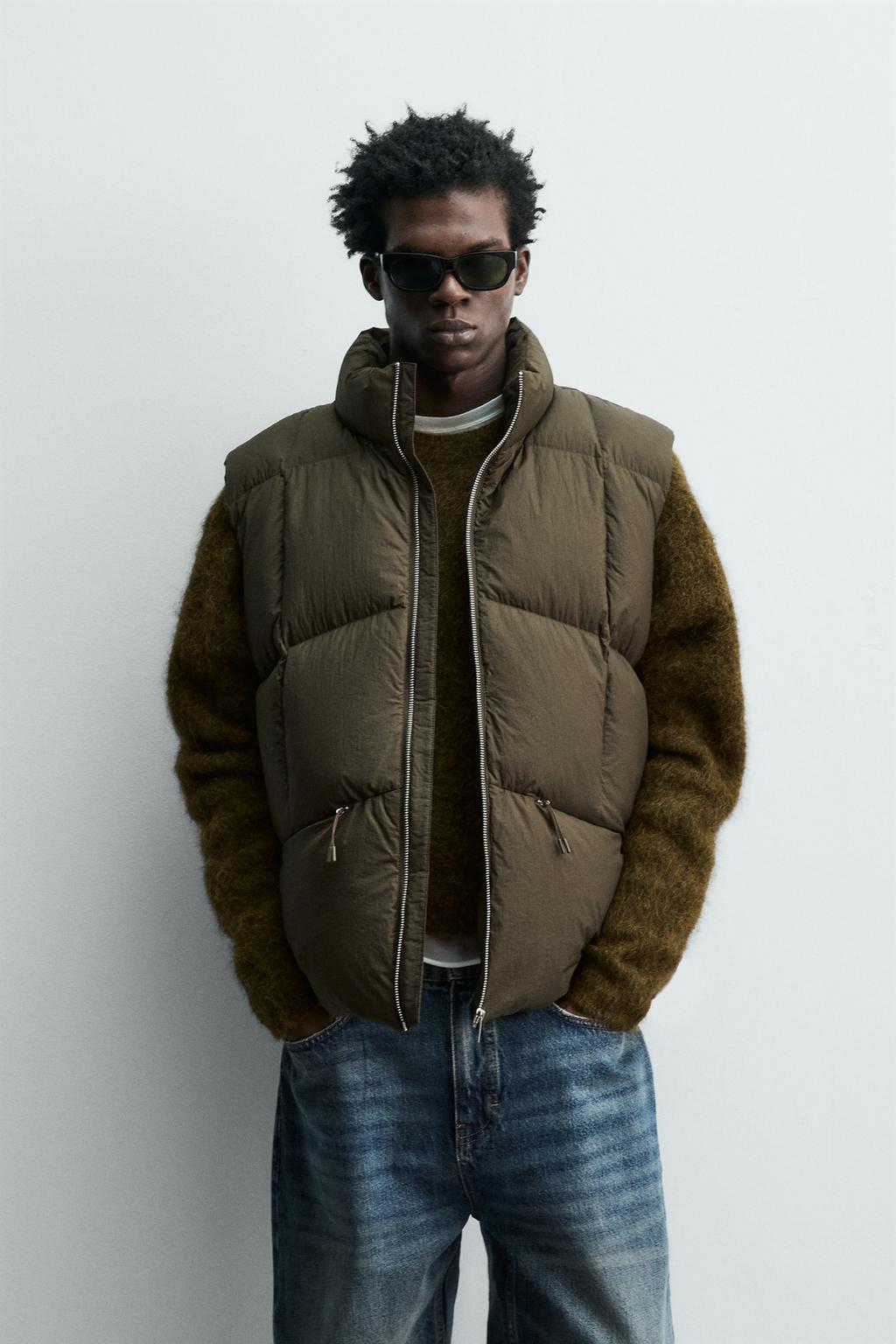 СТЕГАНЫЙ ЖИЛЕТ ИЗ 100% ПЕРЬЕВ